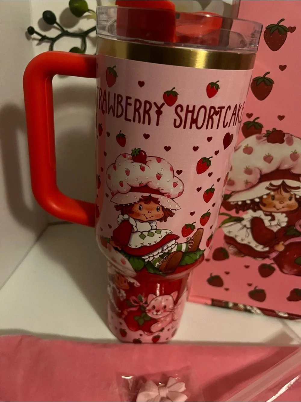 Strawberry Shortcake 40oz Quencher NWT Pink Tumbler - Picture 3 of 6